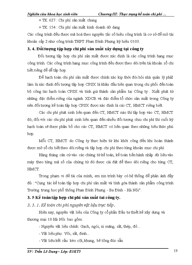 image for page Kế toán chi phí sản xuất và tính giá thành sản phẩm xây dựng tại Công ty cổ phần Đầu tư thiết kế xây dựng và thương mại 18 Hà Nội