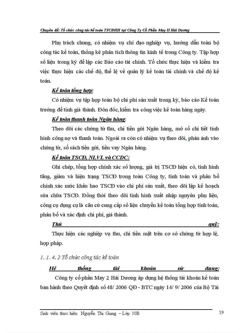 image for page Hoàn thiện công tác kế toán tài sản cố định hữu hình tại Công ty cổ phần may II Hải Dương