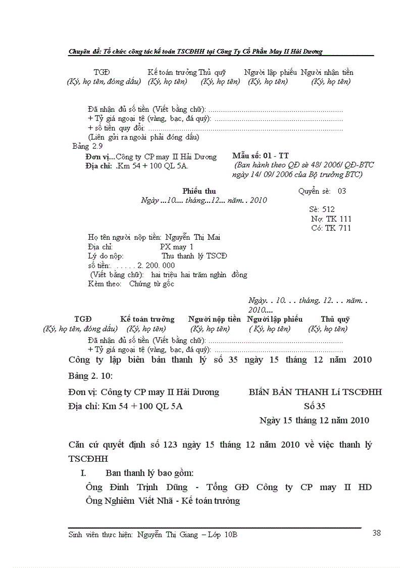image for page Hoàn thiện công tác kế toán tài sản cố định hữu hình tại Công ty cổ phần may II Hải Dương