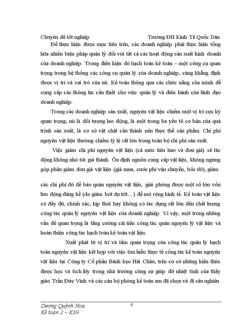 image for page Hoàn thiện Kế toán nguyên vật liệu tại Công ty Cổ phần Bánh kẹo Hải Châu