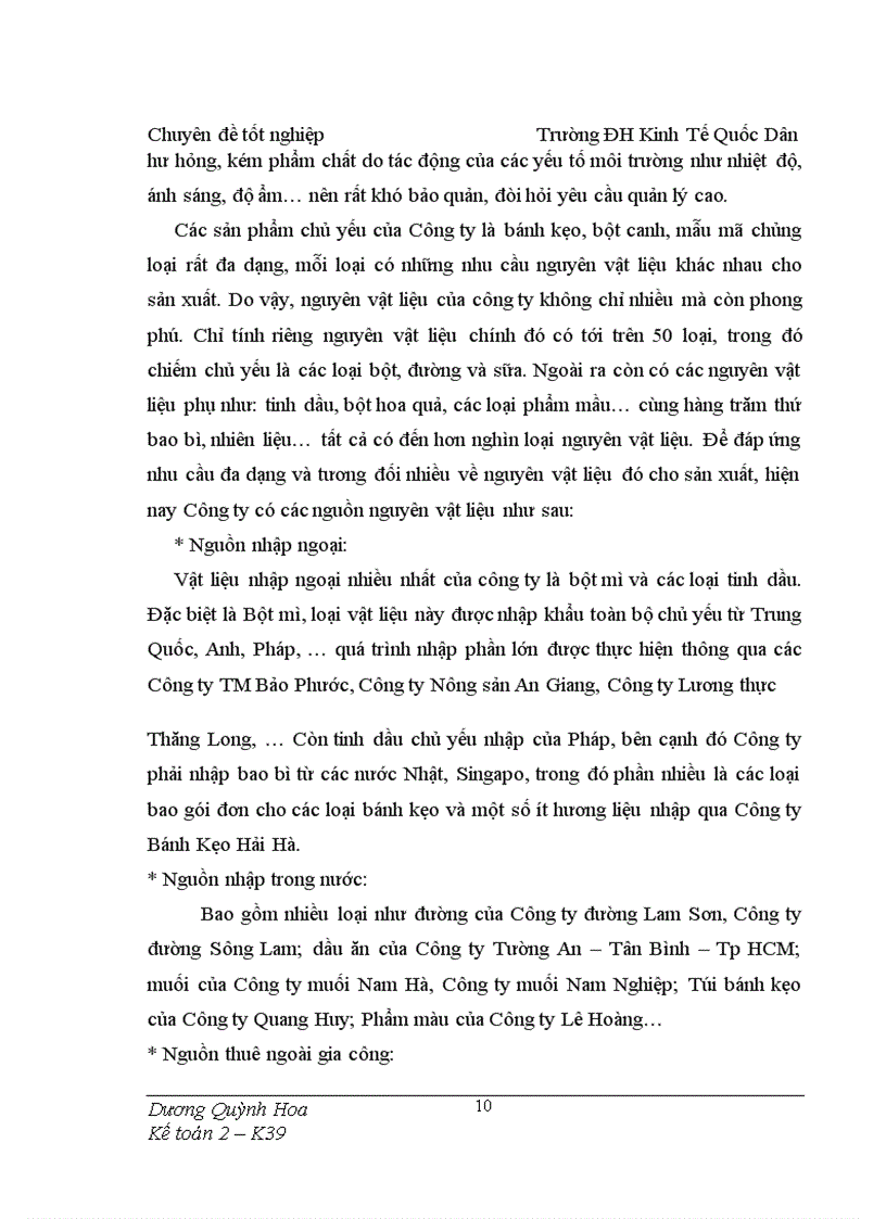 image for page Hoàn thiện Kế toán nguyên vật liệu tại Công ty Cổ phần Bánh kẹo Hải Châu