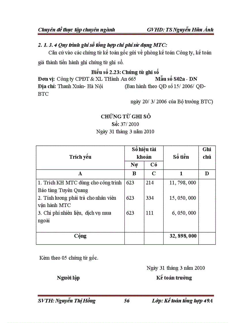 image for page Hoàn thiện kế toán chi phí sản xuất và tính giá thành sản phẩm xây lắp tại Công ty cổ phần đầu tư và xây lắp Thành An 665