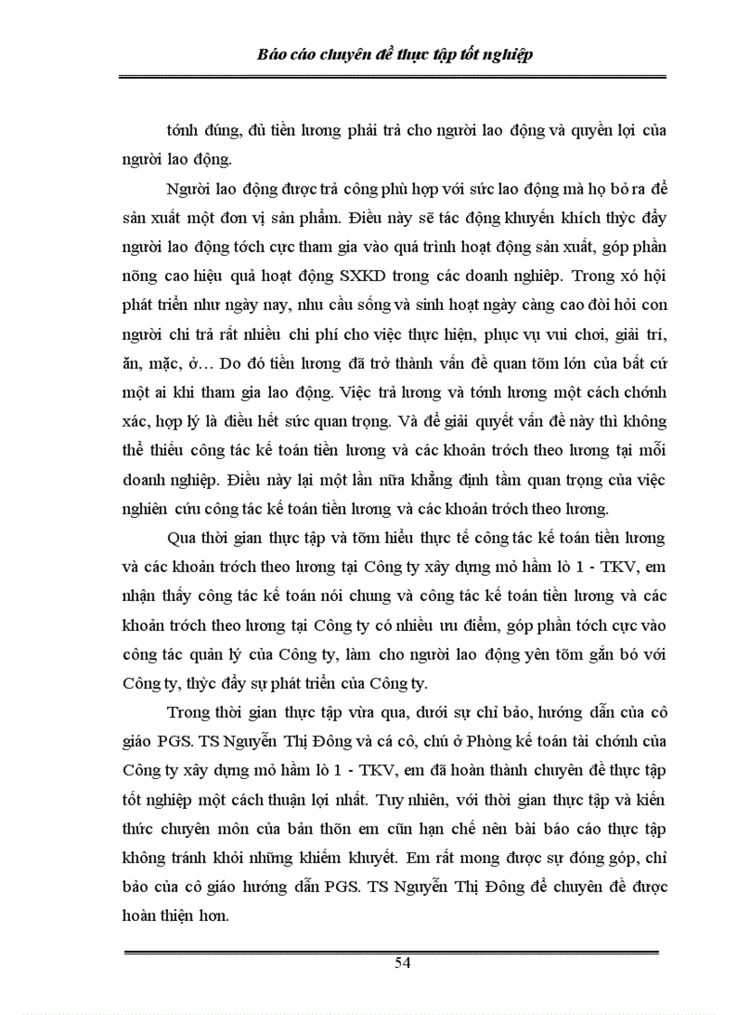 image for page Hoàn thiện kế toán tiền lương và các khoản trích theo lương tại Công ty xây dựng mỏ hầm lò 1 - TKV