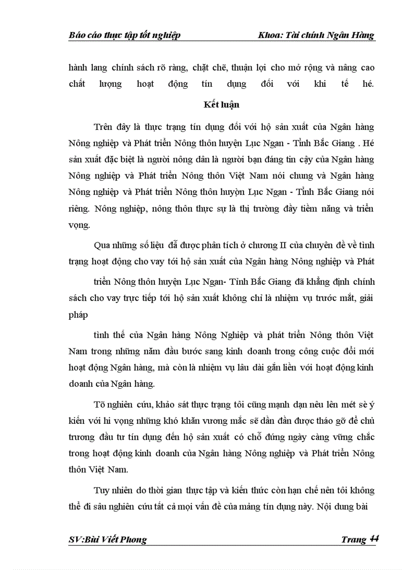 image for page Một số giải pháp nhằm mở rộng và nâng cao chất lượng tín dụng đối với hộ sản xuất ở Ngân hàng nông nghiệp và phát triển nông thôn huyện Lục Ngạn – Tỉnh Bắc Giang