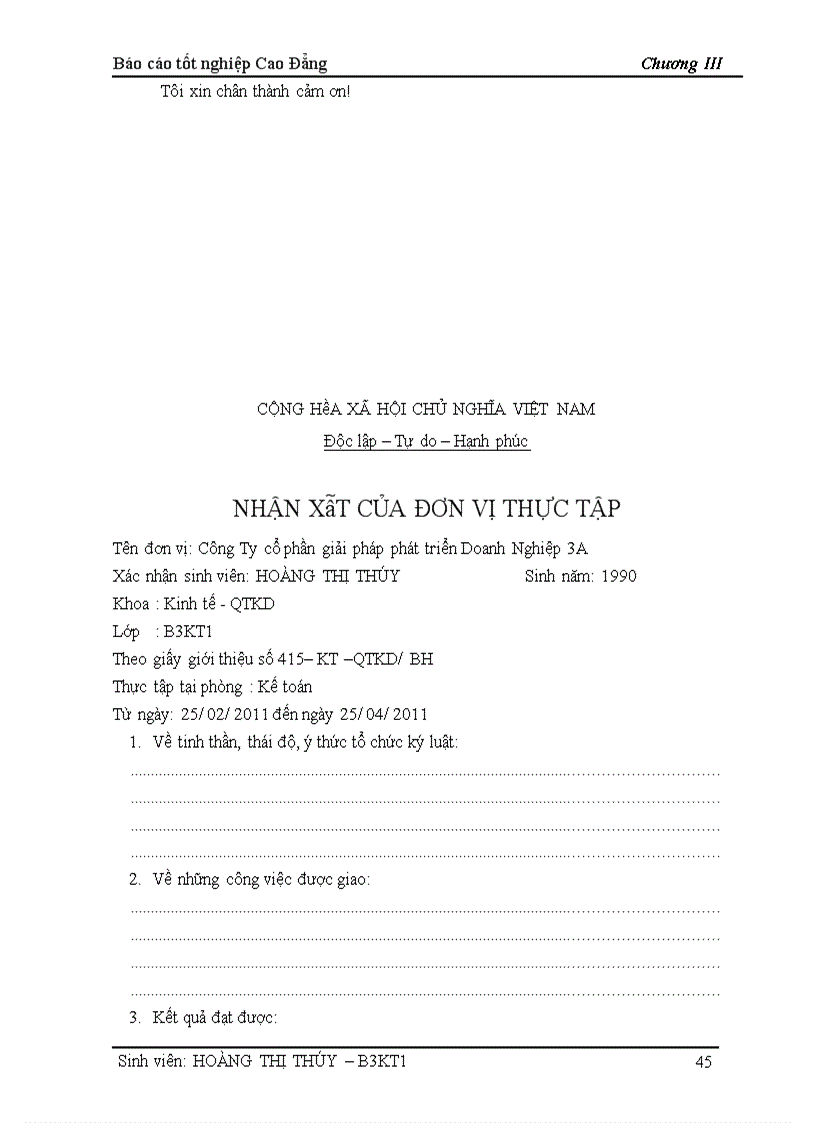 image for page Kế toán Nguyên Vật Liệu tại Công ty cổ phần giải pháp phát triển Doanh Nghiệp 3A