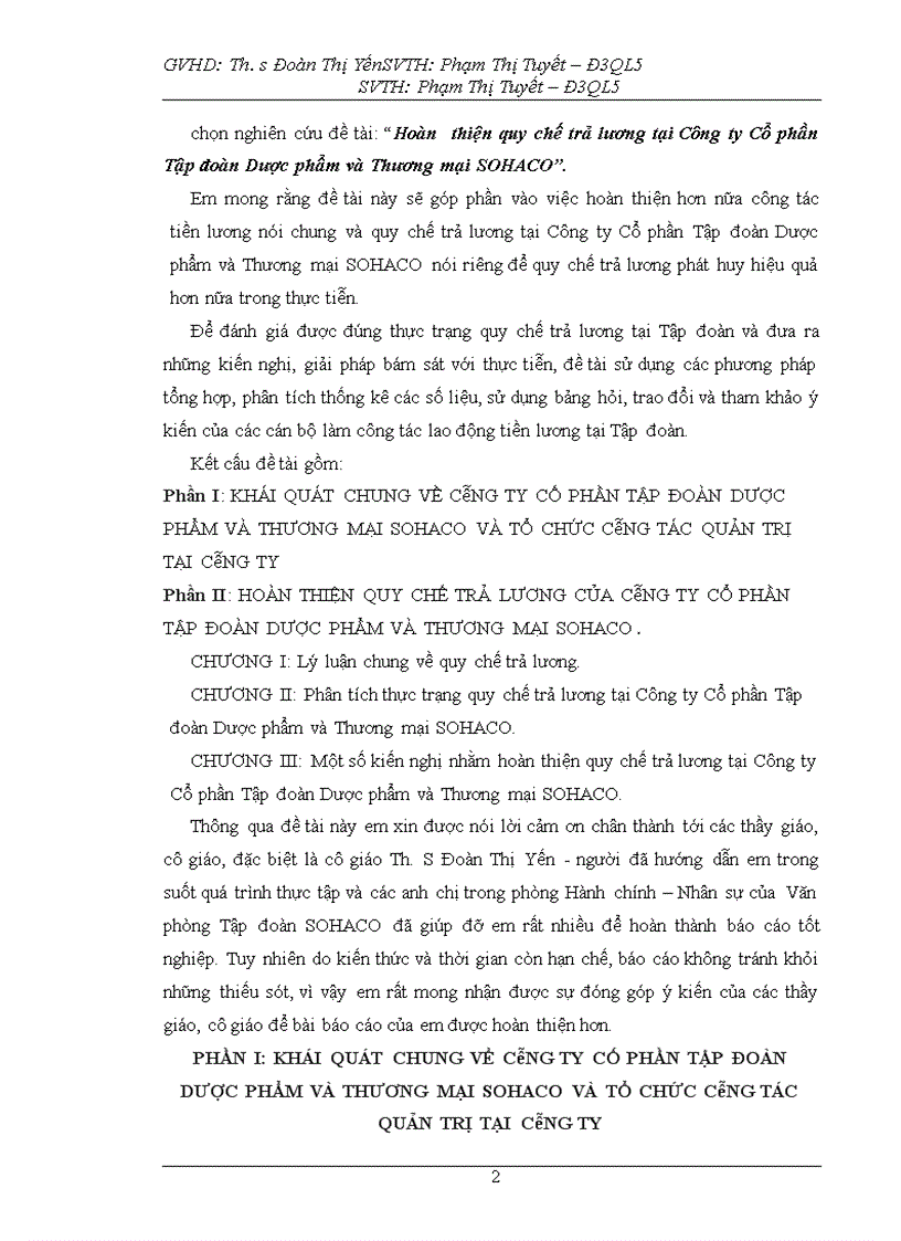 image for page Hoàn thiện quy chế trả lương tại Công ty Cổ phần Tập đoàn Dược phẩm và Thương mại SOHACO