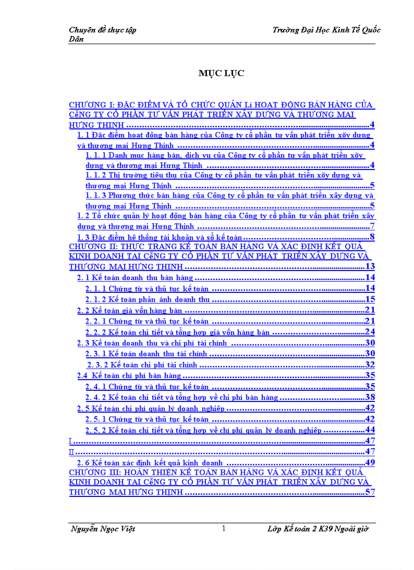 image for page Hoàn thiện kế toán bán hàng và xác định kết quả kinh doanh tại Công ty cổ phần tư vấn phát triển xây dựng và thương mại Hưng Thịnh