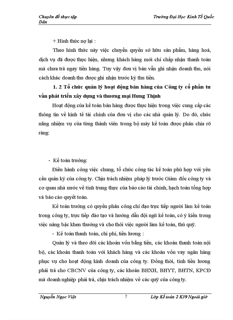 image for page Hoàn thiện kế toán bán hàng và xác định kết quả kinh doanh tại Công ty cổ phần tư vấn phát triển xây dựng và thương mại Hưng Thịnh