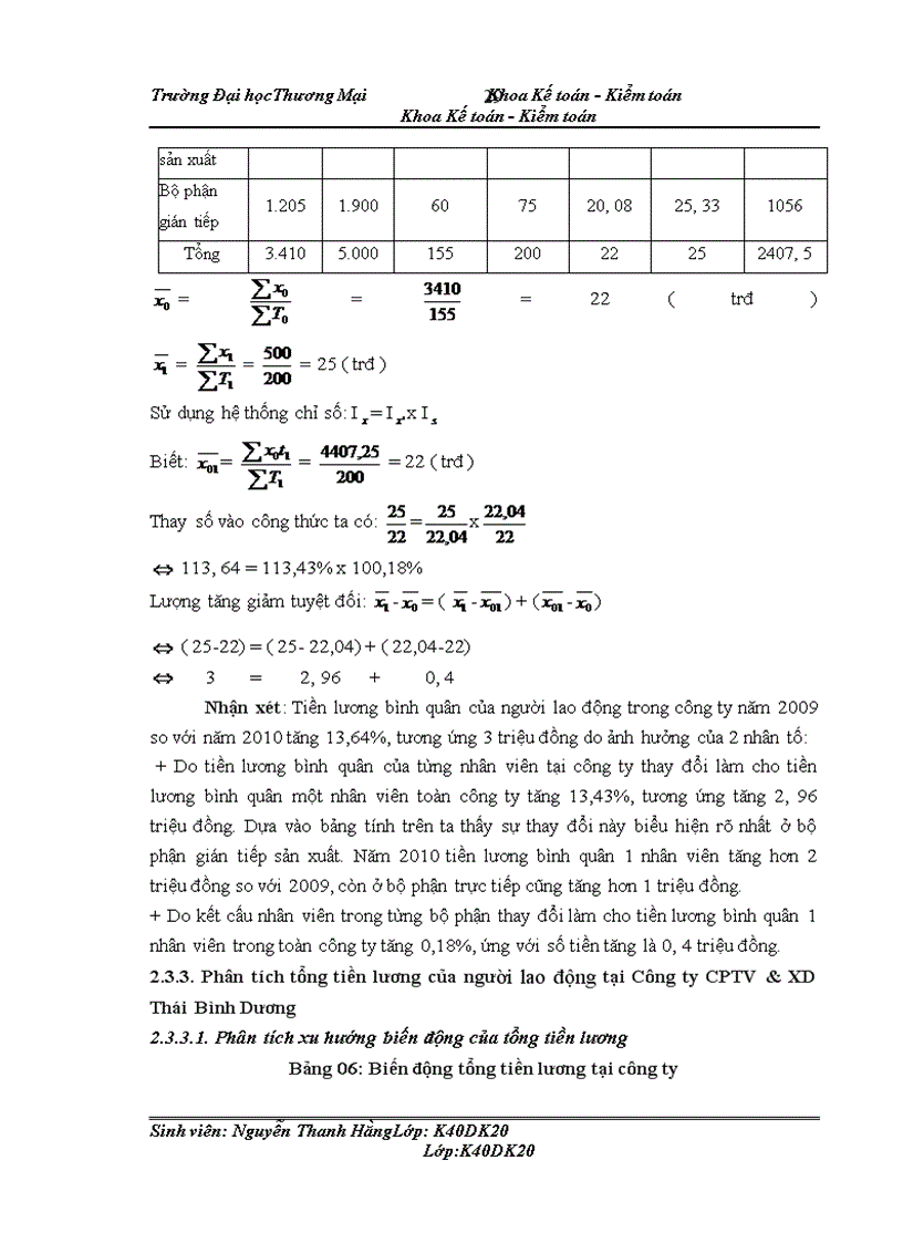 image for page Phân tích thống kê tiền lương của người lao động tại Công ty Cổ phần xây dựng và tư vấn Thái Dương