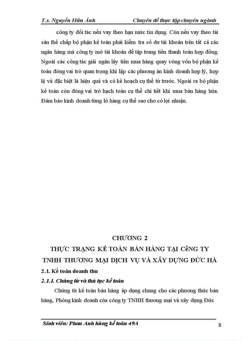 image for page Hoàn thiện Kế toán bán hàng và xác định kết quả bán hàng tại Công ty TNHH thương mại dịch vụ và xây dựng Đức Hà