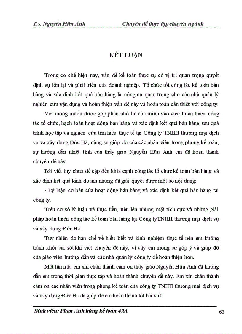 image for page Hoàn thiện Kế toán bán hàng và xác định kết quả bán hàng tại Công ty TNHH thương mại dịch vụ và xây dựng Đức Hà