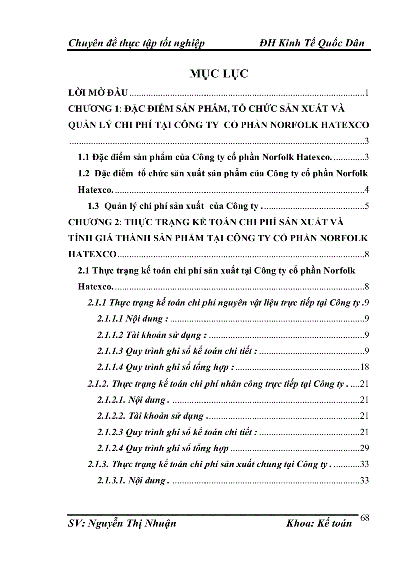 image for page Hoàn thiện Kế toán chi phí sản xuất và tính giá thành sản phẩm tại công ty cổ phần Norfolk Hatexco