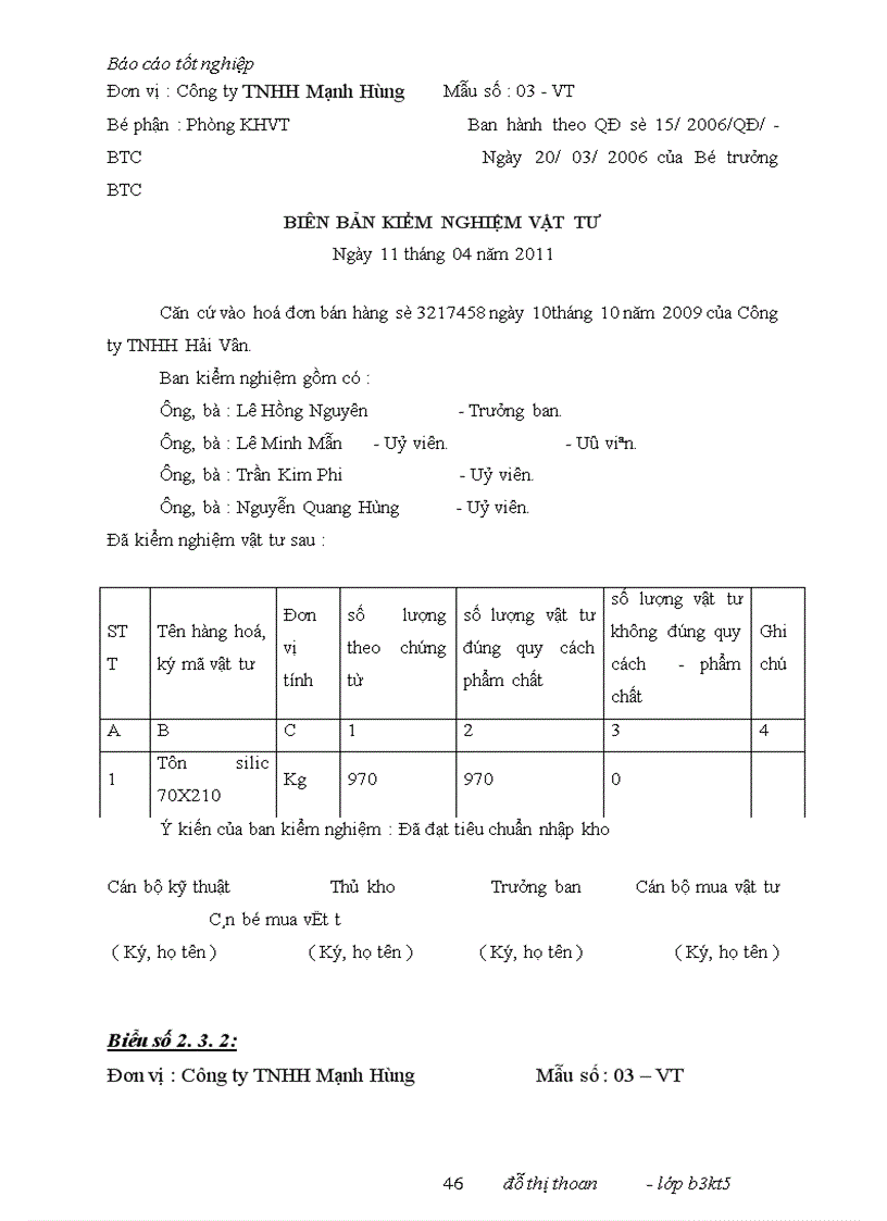image for page Hoàn thiện công tác kế toán nguyên vật liệu tại công ty TNHH MẠNH HÙNG