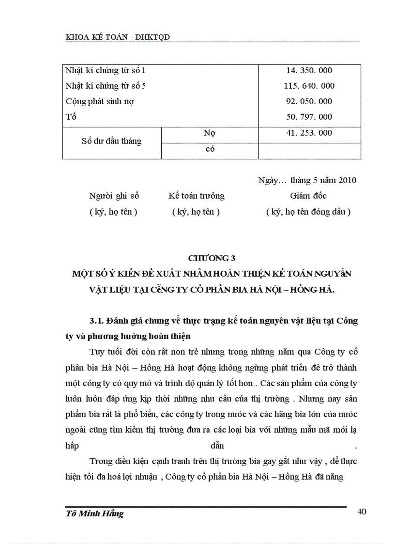 image for page Hoàn thiện kế toán nguyên vật liệu ở công ty cổ phần bia hà nội – hồng hà