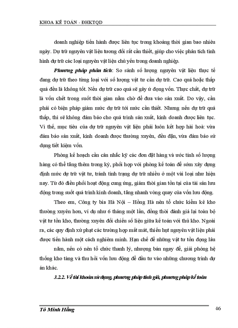 image for page Hoàn thiện kế toán nguyên vật liệu ở công ty cổ phần bia hà nội – hồng hà