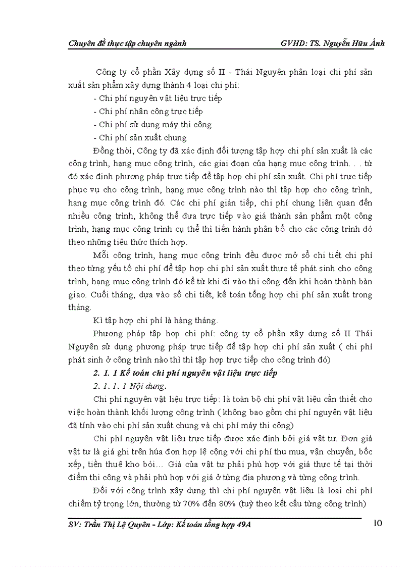 image for page Hoàn thiện công tác kế toán chi phí sản xuất và giá thành sản phẩm xây lắp ở công ty cổ phần xây dựng số II Thái Nguyên