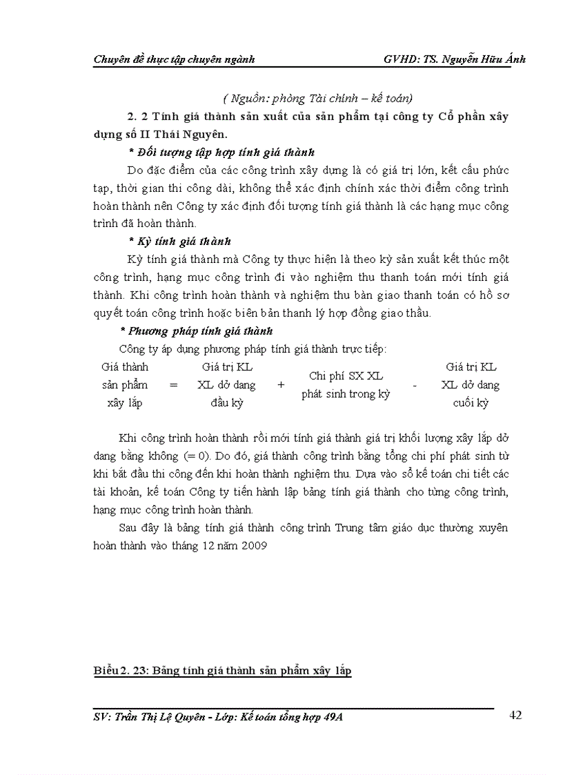 image for page Hoàn thiện công tác kế toán chi phí sản xuất và giá thành sản phẩm xây lắp ở công ty cổ phần xây dựng số II Thái Nguyên