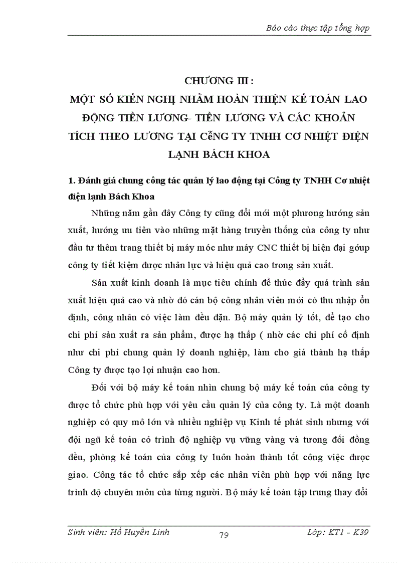 image for page Thực trạng và giải pháp hoàn thiện kế toán lao động tiền lương và các khoản trích theo lương tại Công ty TNHH Cơ nhiệt điện lạnh Bách Khoa