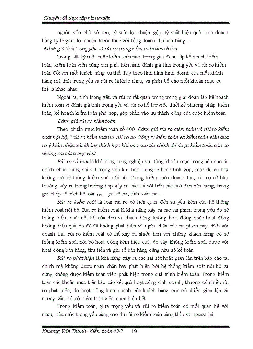 image for page Vận dụng quy trình kiểm toán vào kiểm toán khoản mục doanh thu trong kiểm toán báo cáo tài chính do Công ty kiểm toán AVA thực hiện
