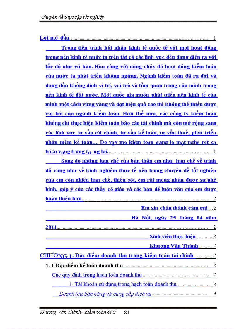 image for page Vận dụng quy trình kiểm toán vào kiểm toán khoản mục doanh thu trong kiểm toán báo cáo tài chính do Công ty kiểm toán AVA thực hiện