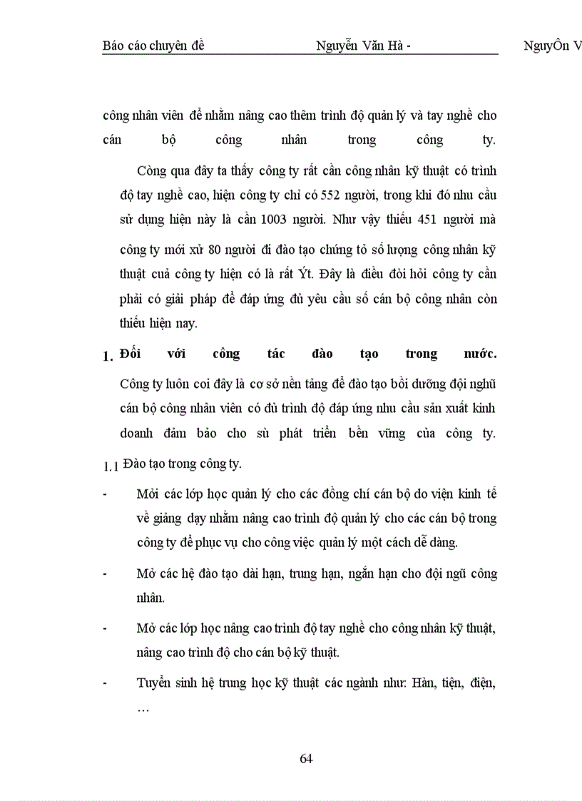 image for page Đưa ra phương hướng nhằm nâng cao hiệu quả công tác đào tạo và phát triển nguồn nhân lực tại Công ty Sông Đà I