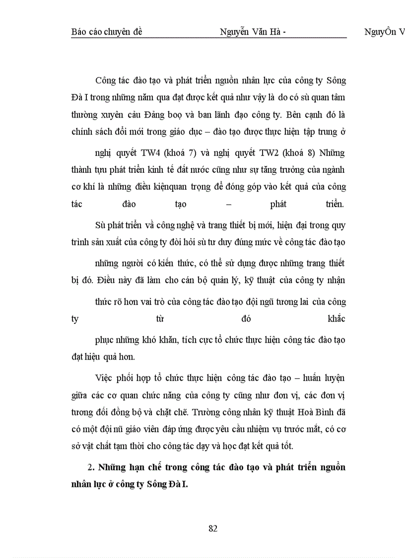 image for page Đưa ra phương hướng nhằm nâng cao hiệu quả công tác đào tạo và phát triển nguồn nhân lực tại Công ty Sông Đà I