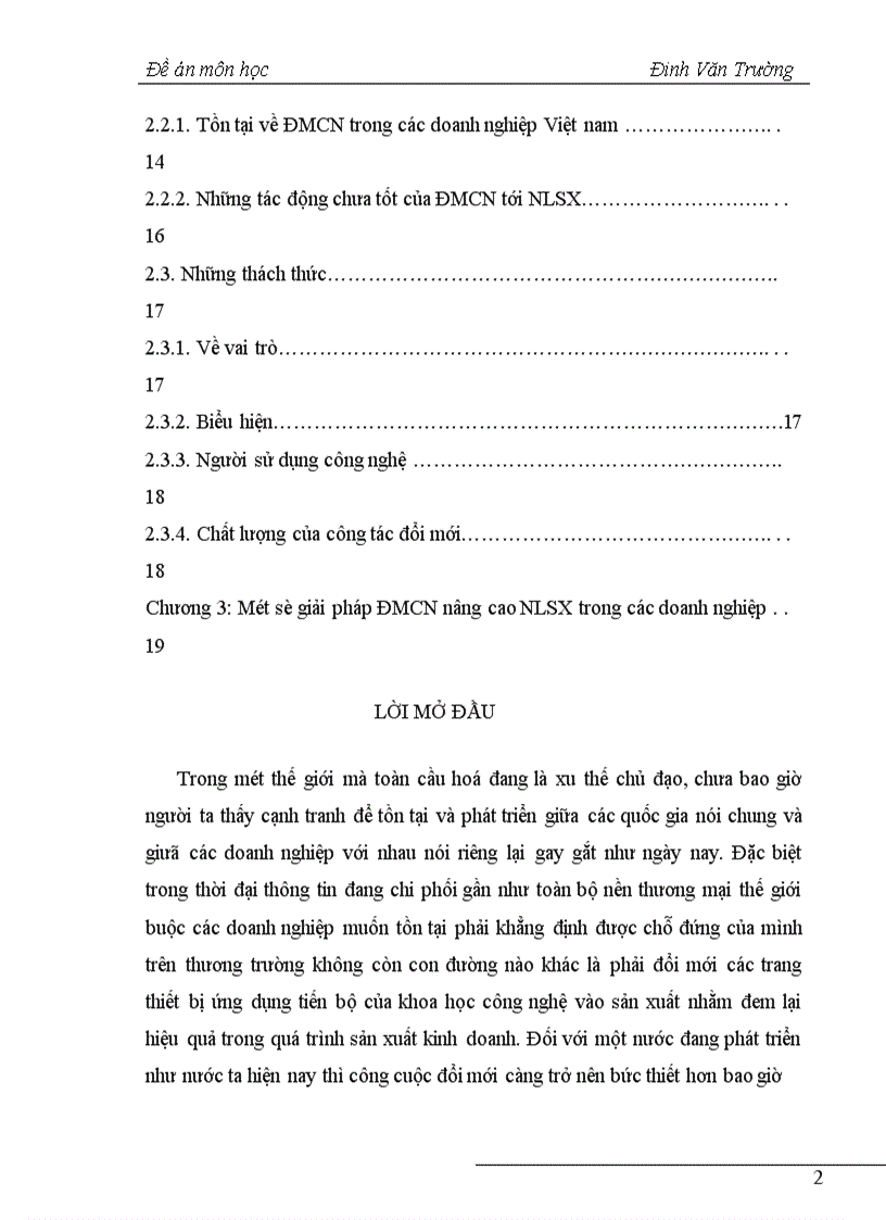Tác động của công nghệ mới tới hoạt động sản xuất kinh doanh trong các doanh nghiệp công nghệ