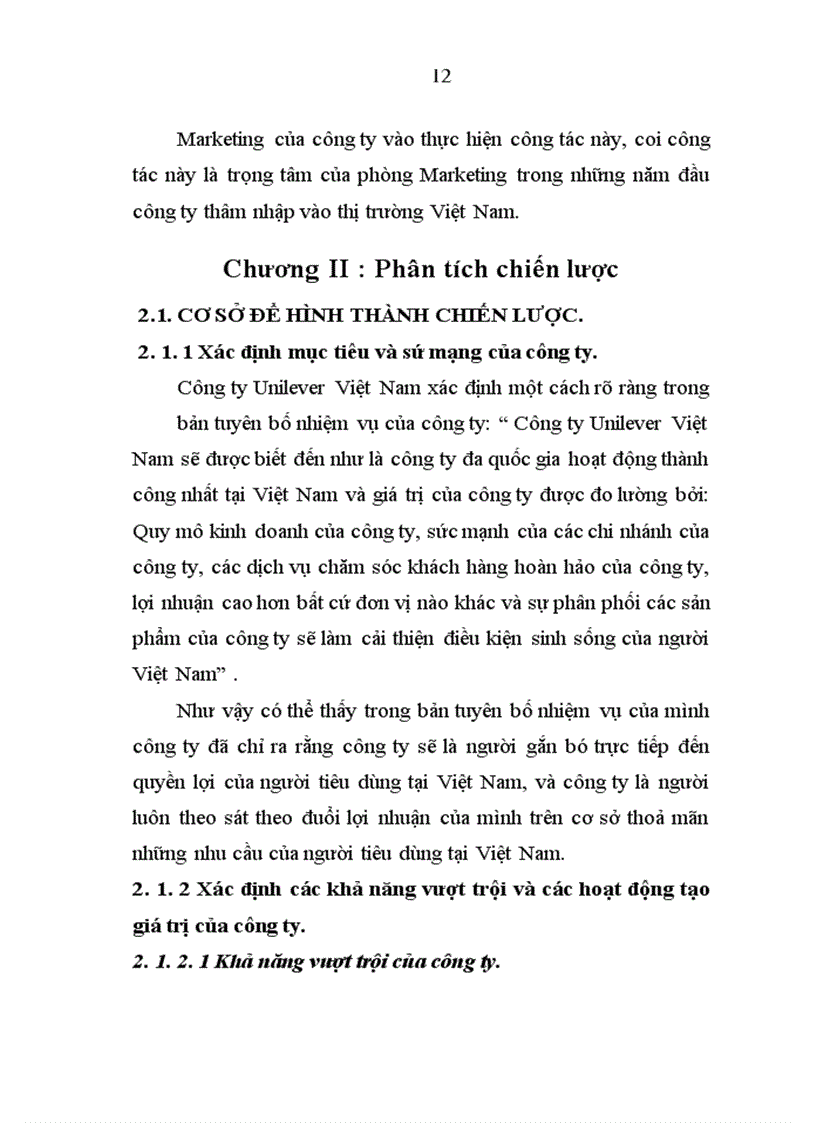 image for page Báo cáo thực tập tại công ty Unilever Việt Nam.