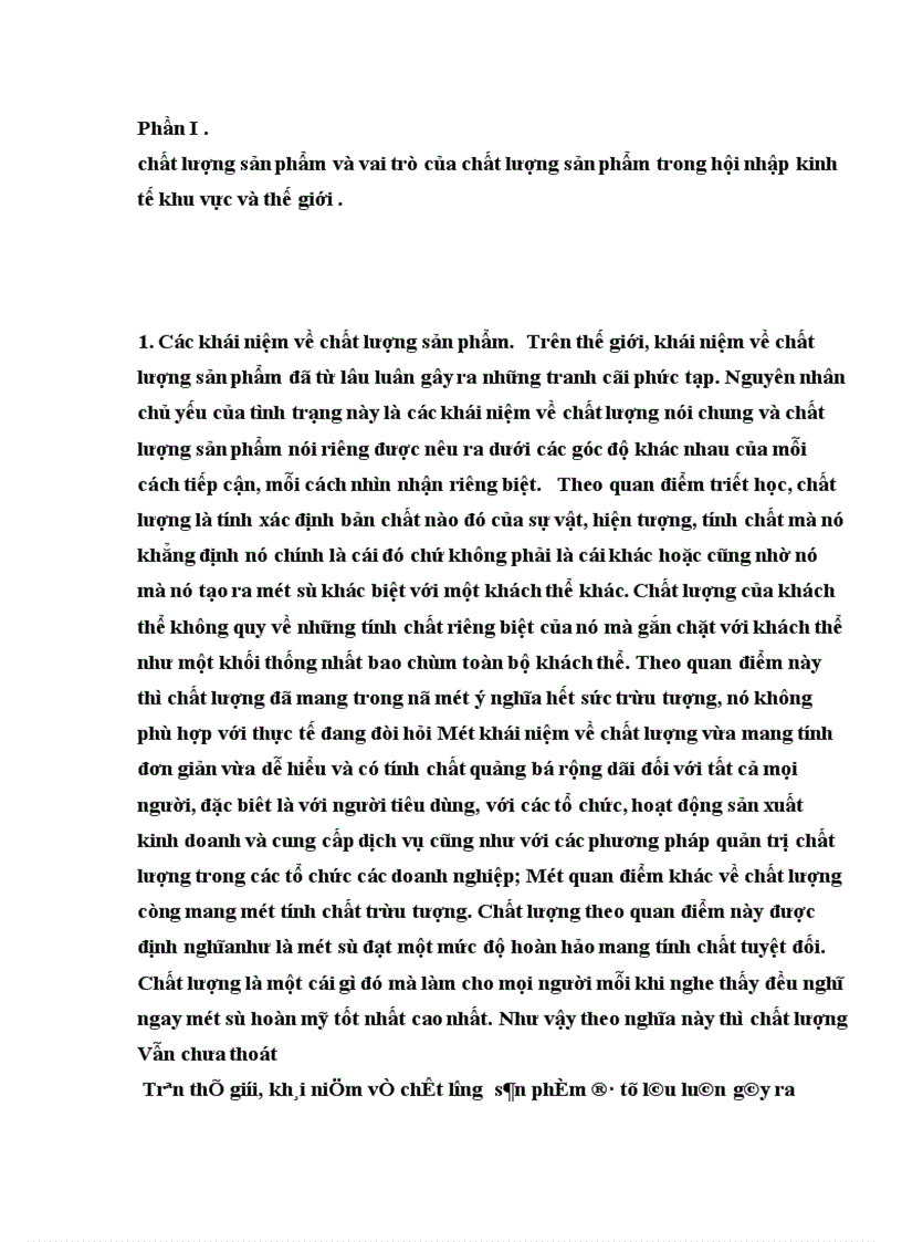 image for page Chất lượng sản phẩm và vai trò của chất lượng sản phẩm trong hội nhập kinh tế khu vực và thế giới .