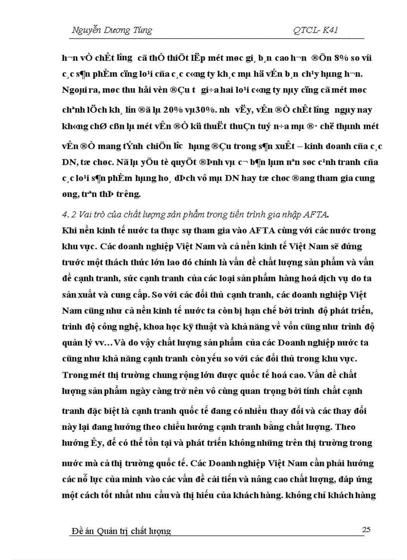 image for page Chất lượng sản phẩm và vai trò của chất lượng sản phẩm trong hội nhập kinh tế khu vực và thế giới .