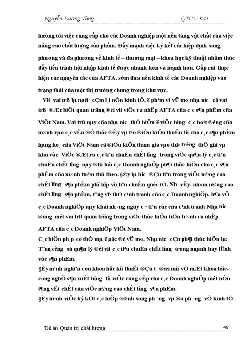image for page Chất lượng sản phẩm và vai trò của chất lượng sản phẩm trong hội nhập kinh tế khu vực và thế giới .