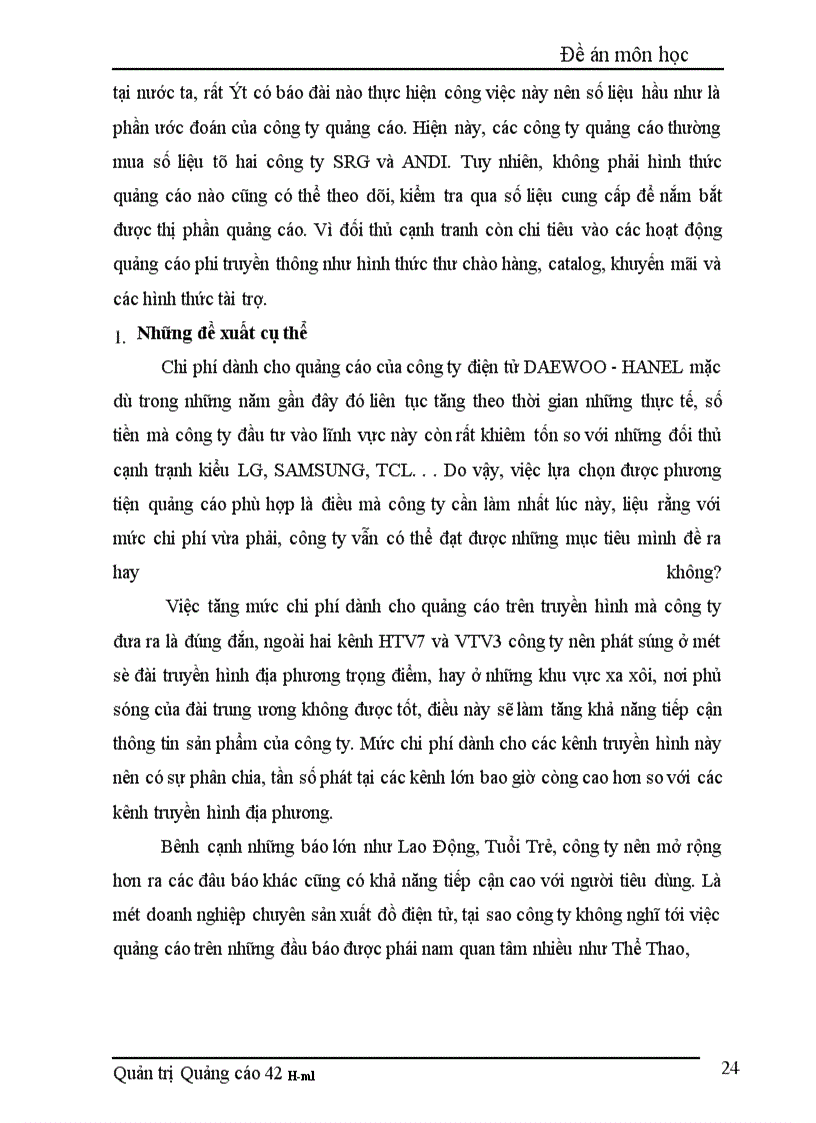 image for page Sử dụng phương tiện quảng cáo trong hoạt động marketing sản phẩm điện tử của công ty Daewoo – Hanel.
