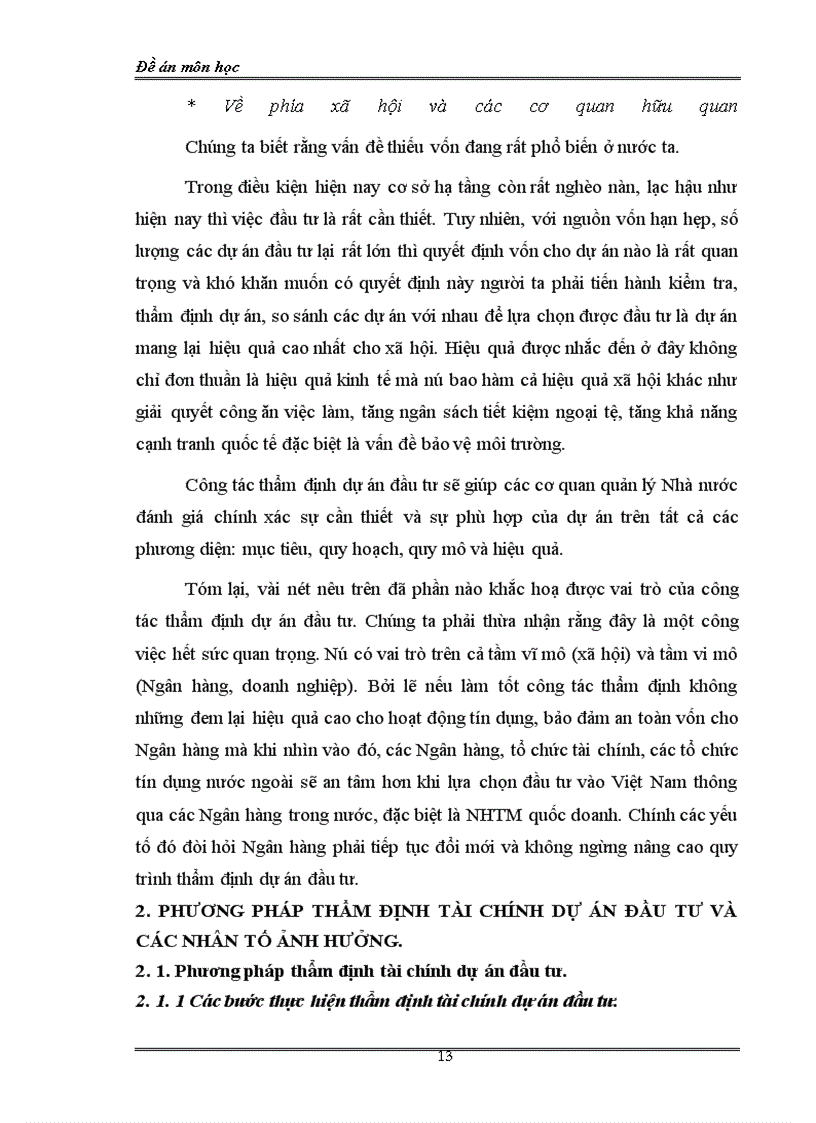 image for page Thẩm định tài chính dự án đầu tư của NHTM