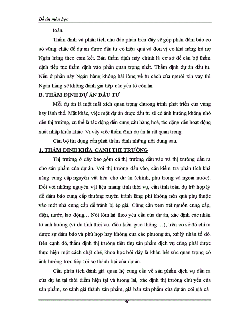 image for page Thẩm định tài chính dự án đầu tư của NHTM