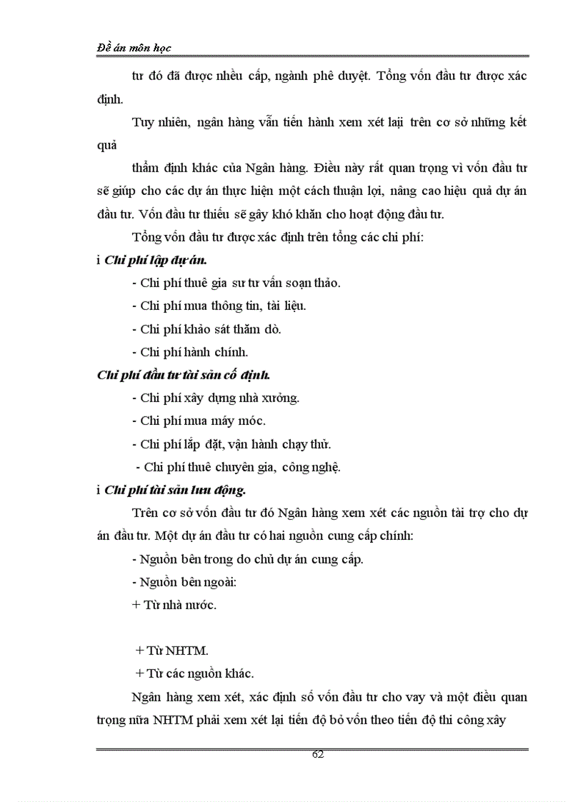 image for page Thẩm định tài chính dự án đầu tư của NHTM