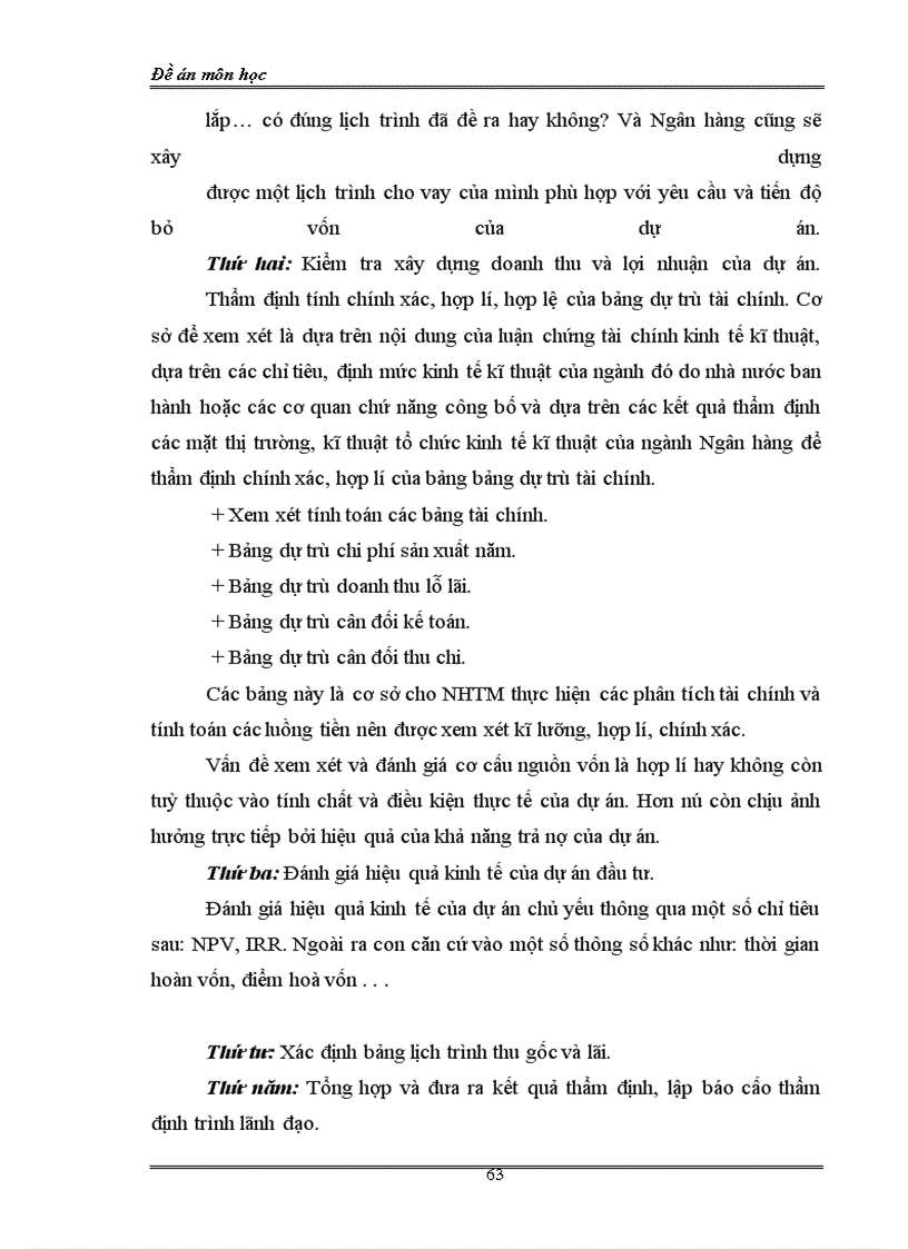 image for page Thẩm định tài chính dự án đầu tư của NHTM