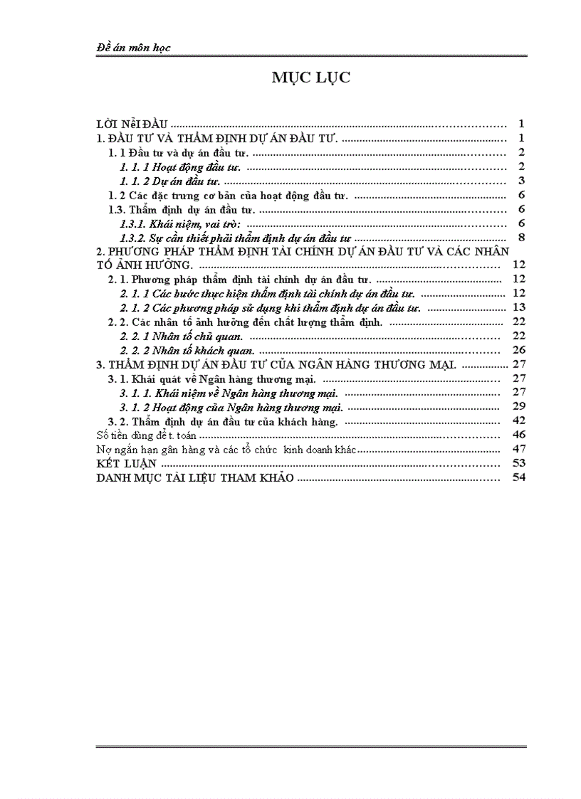 image for page Thẩm định tài chính dự án đầu tư của NHTM