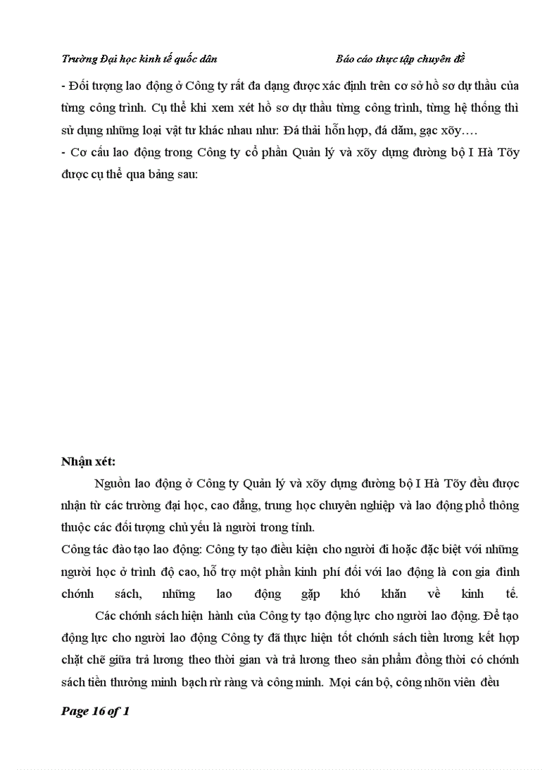image for page Hoàn thiện kế toán nguyên vật liệu tại Công ty cổ phần Quản lý và xây dựng đường bộ I Hà Tây