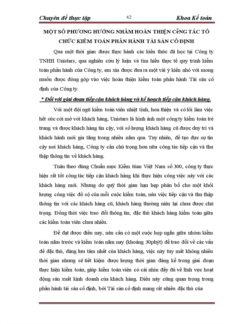 image for page Kiểm toán phần hành Tài sản cố định – Chu trình kiểm toán và áp dụng tại công ty TNHH Unistars