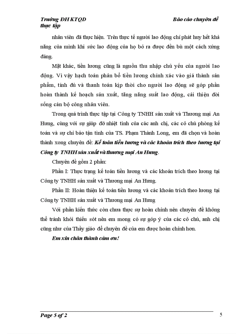 image for page Kế toán tiền lương và các khoản trích theo lương tại Công ty TNHH sản xuất và thương mại An Hưng