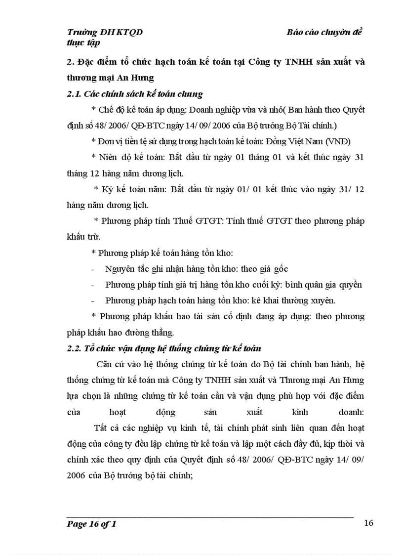 image for page Kế toán tiền lương và các khoản trích theo lương tại Công ty TNHH sản xuất và thương mại An Hưng