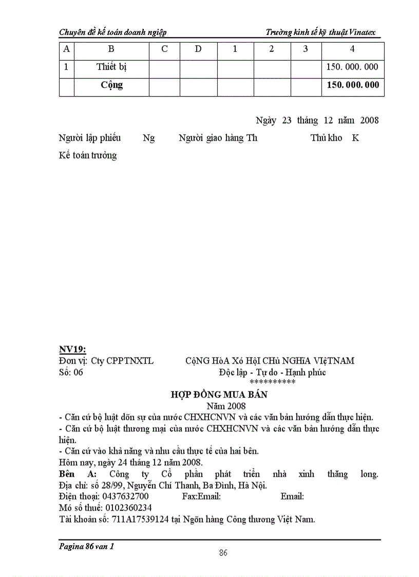 image for page Thực trạng kế toán nguyên vật liệu, công cụ dụng cụ, tiền lương và các khoản trích theo lương. chi phí và tính giá thành sản phẩm tại công ty Cổ phần phát triển nhà xinh Thăng Long