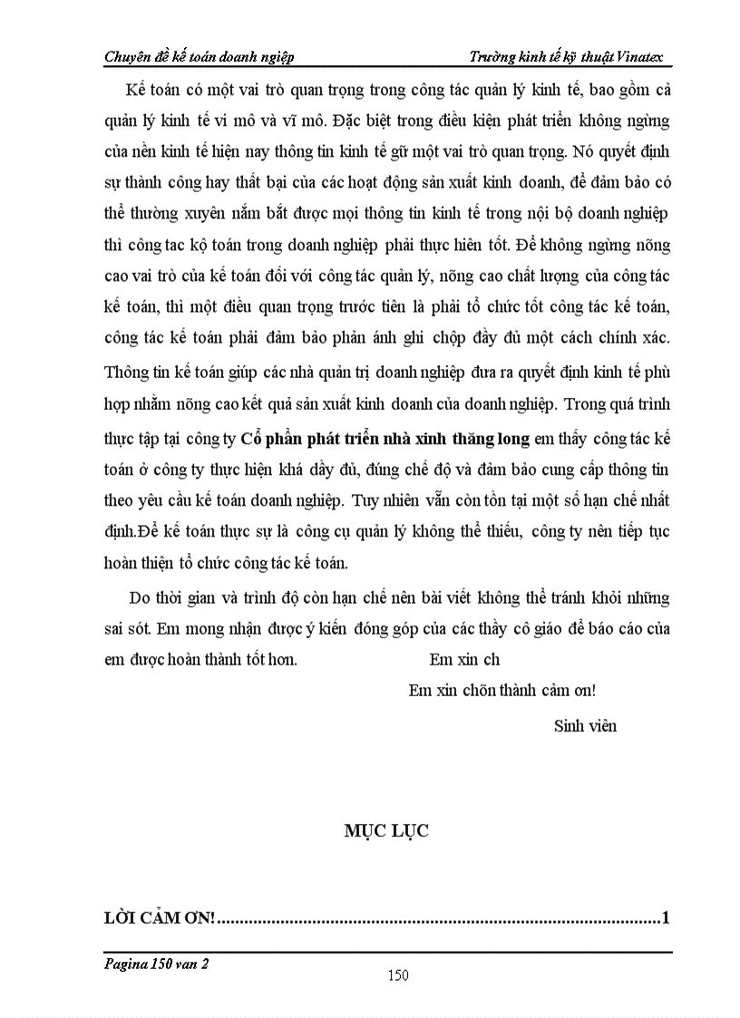 image for page Thực trạng kế toán nguyên vật liệu, công cụ dụng cụ, tiền lương và các khoản trích theo lương. chi phí và tính giá thành sản phẩm tại công ty Cổ phần phát triển nhà xinh Thăng Long