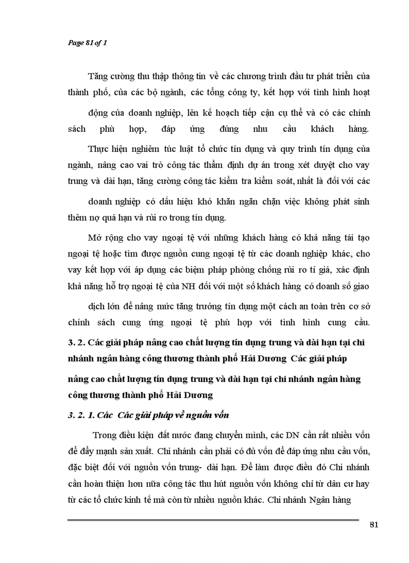 image for page Nâng cao chất lượng tín dụng trung và dài hạn tại Chi nhánh ngân hàng công thương thành phố Hải Dương