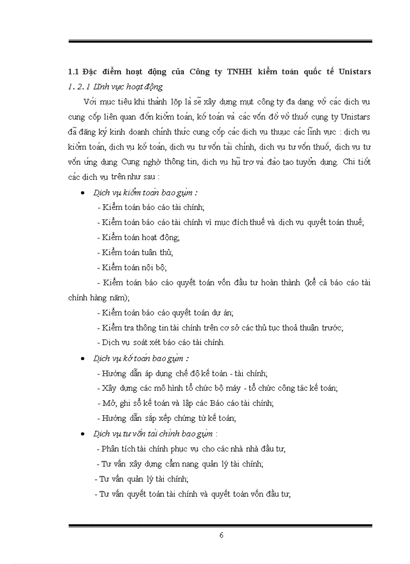 image for page Đặc điểm tổ chức kiểm toán của công ty TNHH kiểm toán Quốc tế Unistars