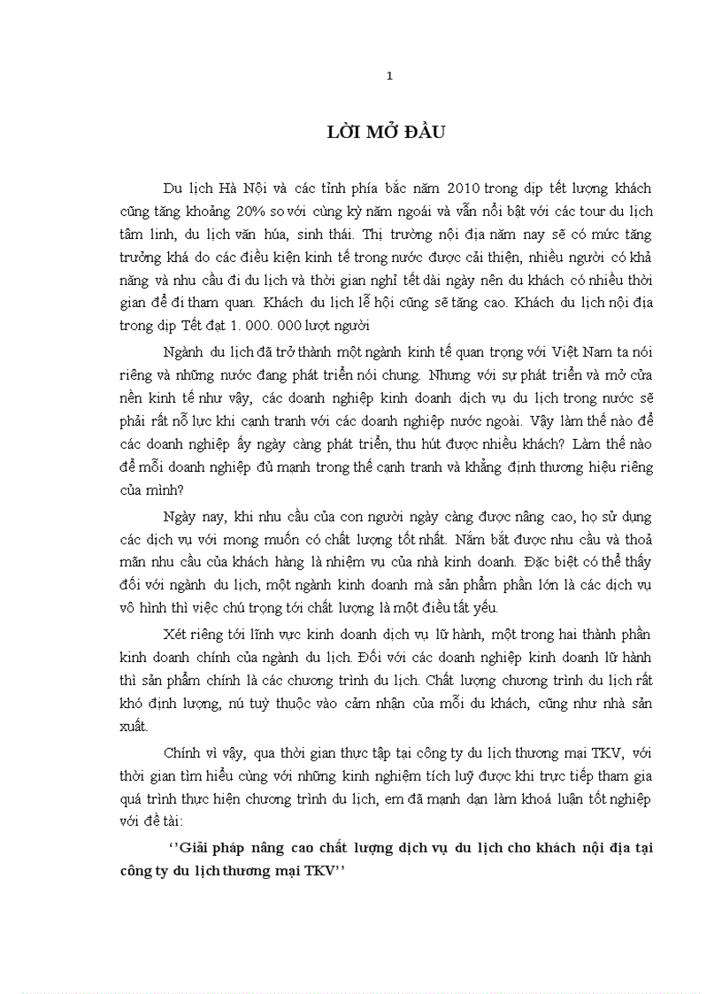 image for page Giải pháp nâng cao chất lượng dịch vụ du lịch cho khách nội địa tại công ty du lịch thương mại TKV