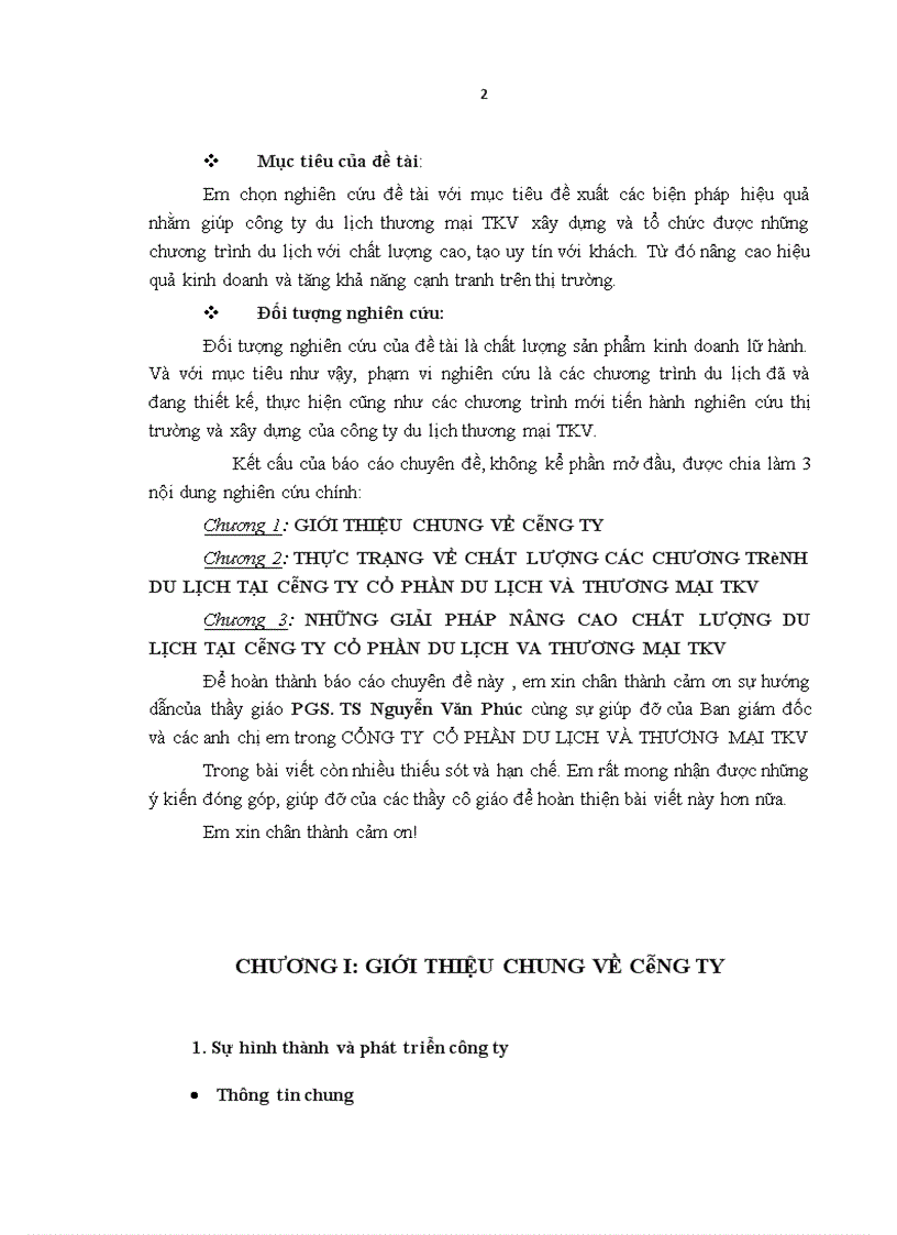 image for page Giải pháp nâng cao chất lượng dịch vụ du lịch cho khách nội địa tại công ty du lịch thương mại TKV