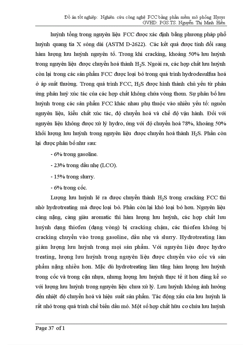 image for page Nghiên cứu xây dựng mô phỏng quá trình FCC bằng Hysys.