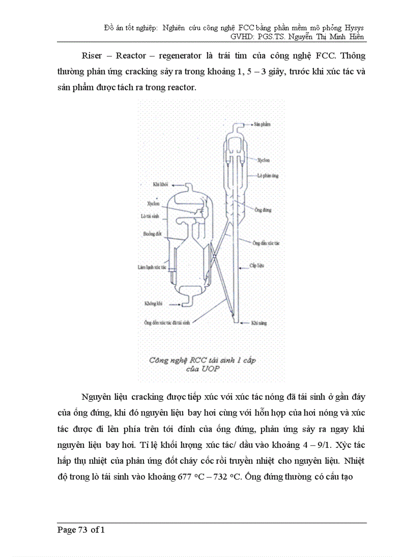 image for page Nghiên cứu xây dựng mô phỏng quá trình FCC bằng Hysys.