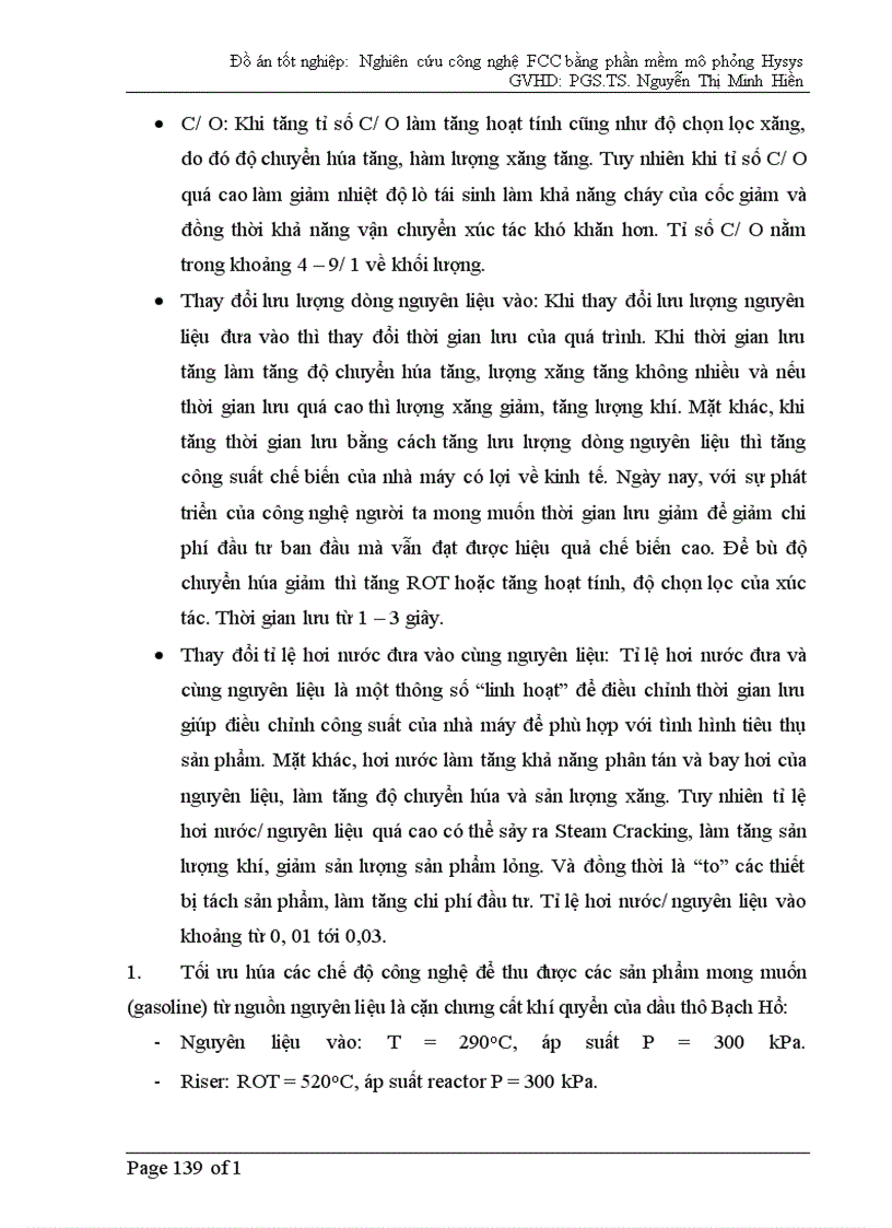 image for page Nghiên cứu xây dựng mô phỏng quá trình FCC bằng Hysys.